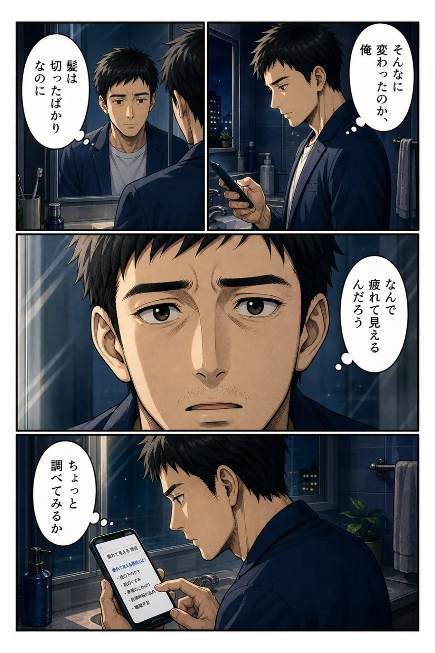 漫画5 洗面所で原因を探す