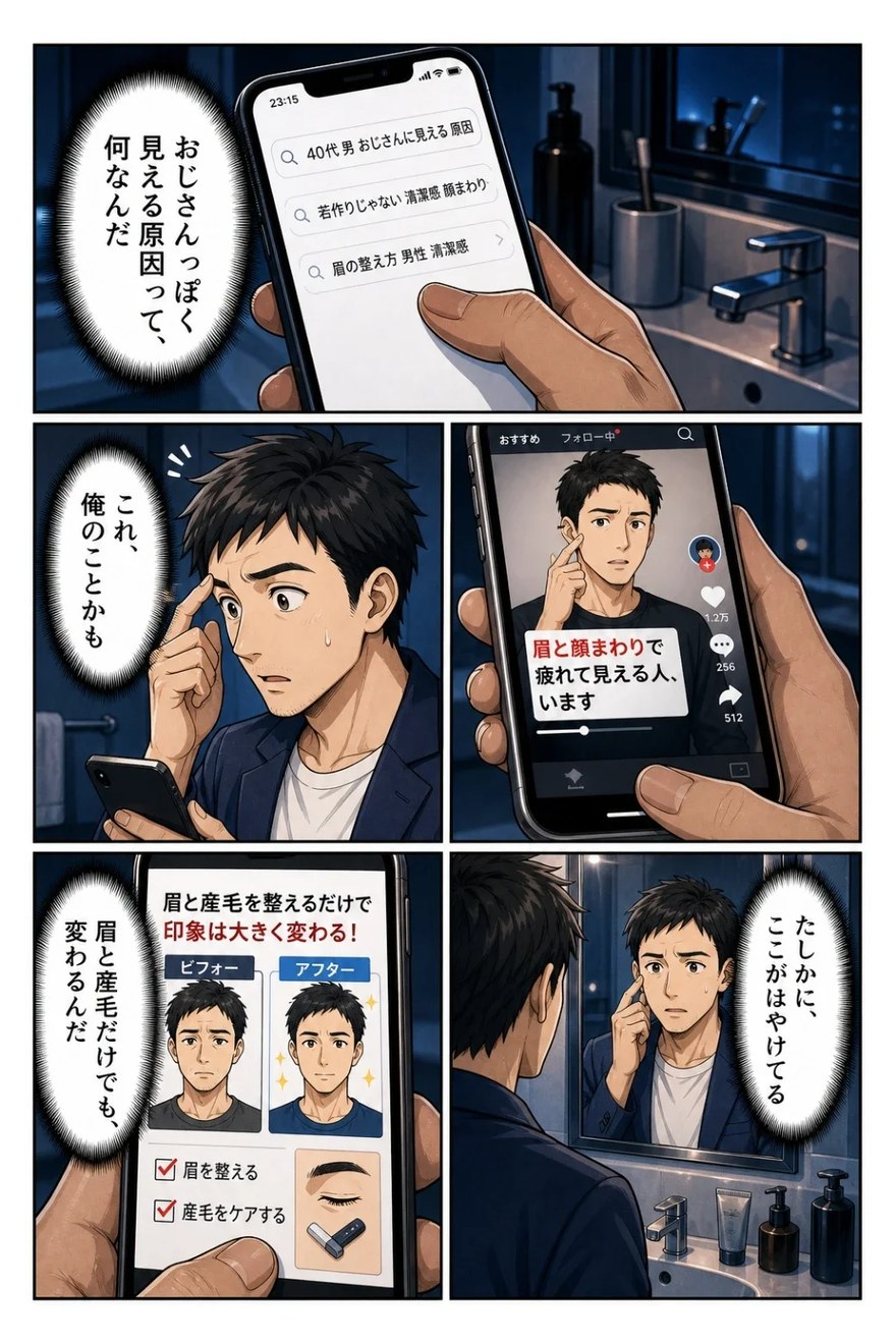 漫画6 検索して気づく、顔まわりのこと