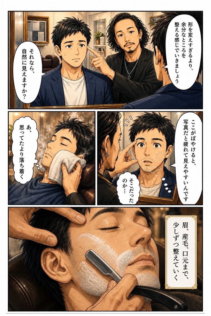 漫画9 カウンセリングと剃刀の施術